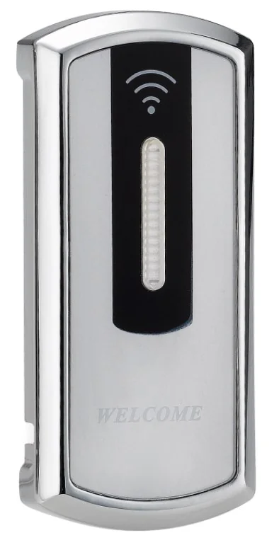 EM125 Zinc Alloy RFID Locker Lock in Electroplated Silver