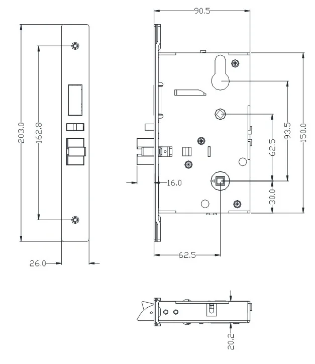 1058 Keypad or RFID Interior Door Lock with TTLock Option