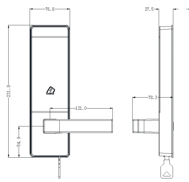 1058 Keypad or RFID Interior Door Lock with TTLock Option
