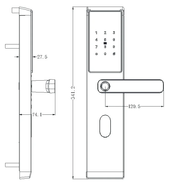 2017-S10 TTLock Stainless Steel Fingerprint and Keypad Lock