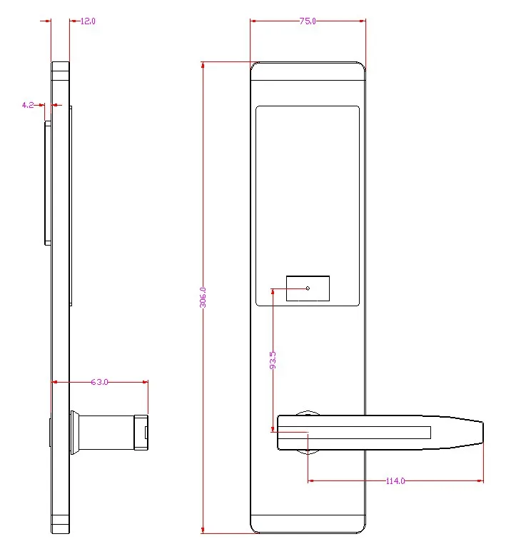 2020 Voice Keypad TTLock Hotel Keypad Lock