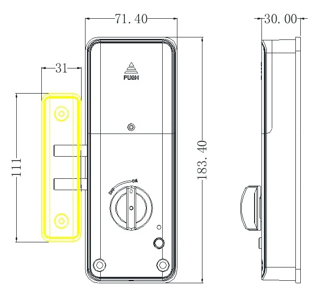 2052 High-Frequency RFID Interior Wood Door Lock