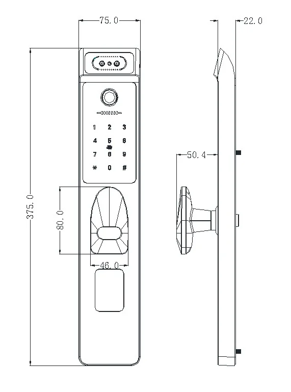 2067Password TTLock Security Door Keypad Lock with Voice Keypad
