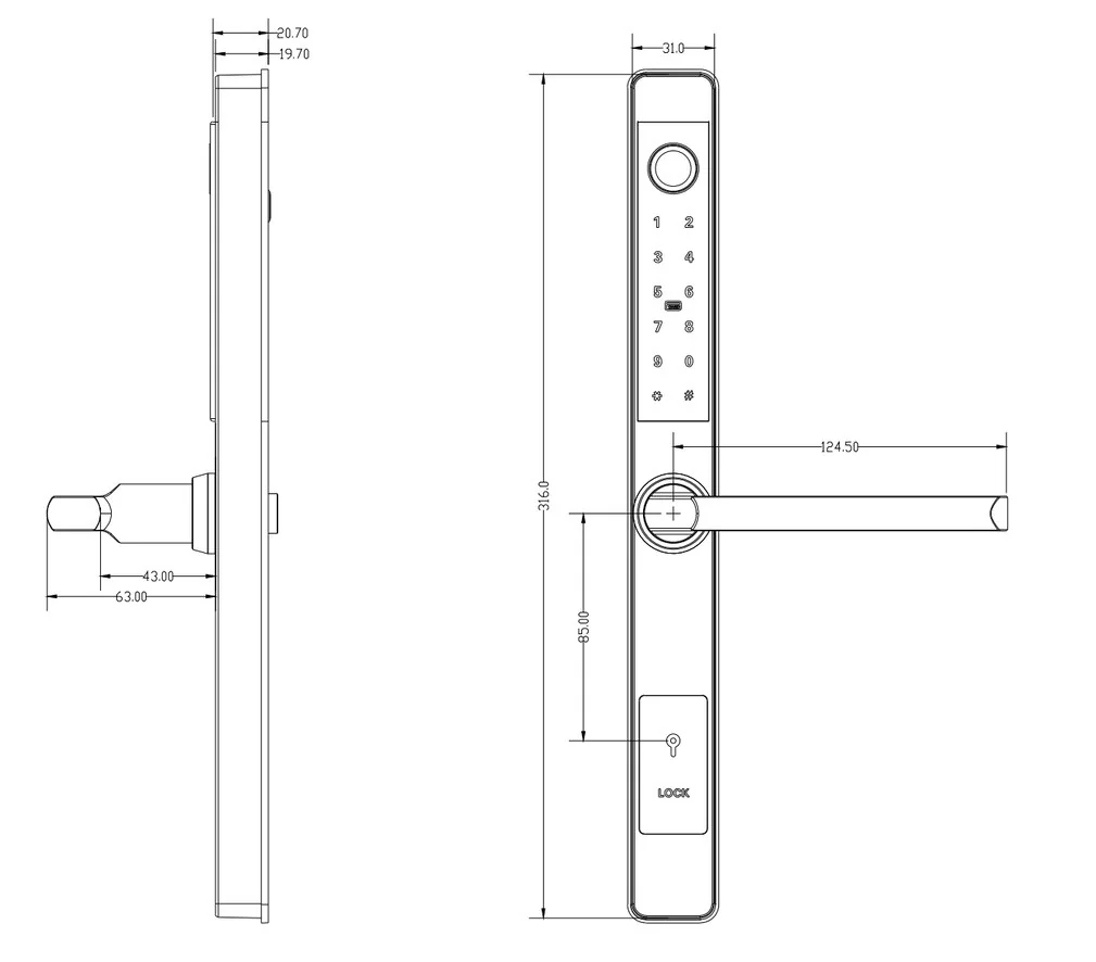 DQRFID RFID Thermally Broken Aluminum Lock