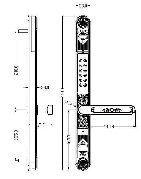 DY IP65 Thermally Broken Aluminum Lock – Standalone / TTLock App