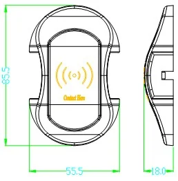 EM105 Zinc Alloy Locker RFID Lock in Electroplated Silver