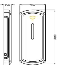 EM125 Zinc Alloy RFID Locker Lock in Electroplated Silver