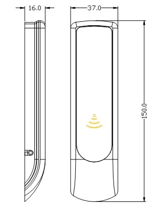 EM128 Rose Gold Zinc Alloy Locker RFID Lock