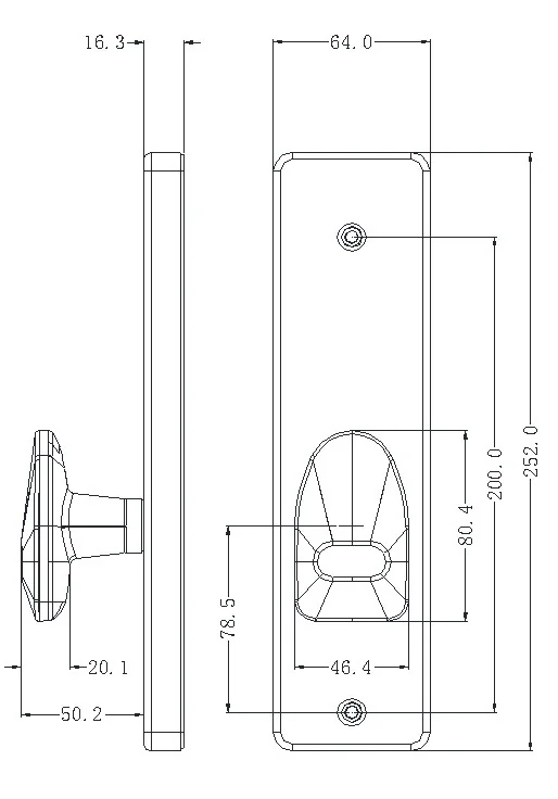 RX2068 Semi-Auto RFID Interior Door Lock in Gunmetal