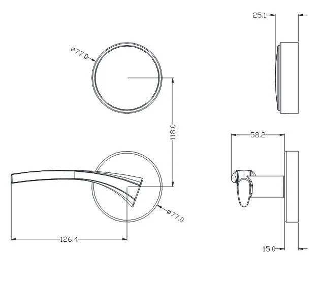 Split02-S-Y Silver Zinc Alloy RFID Hotel Lock