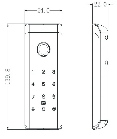 ZW182 Fingerprint & Keypad Locker Lock