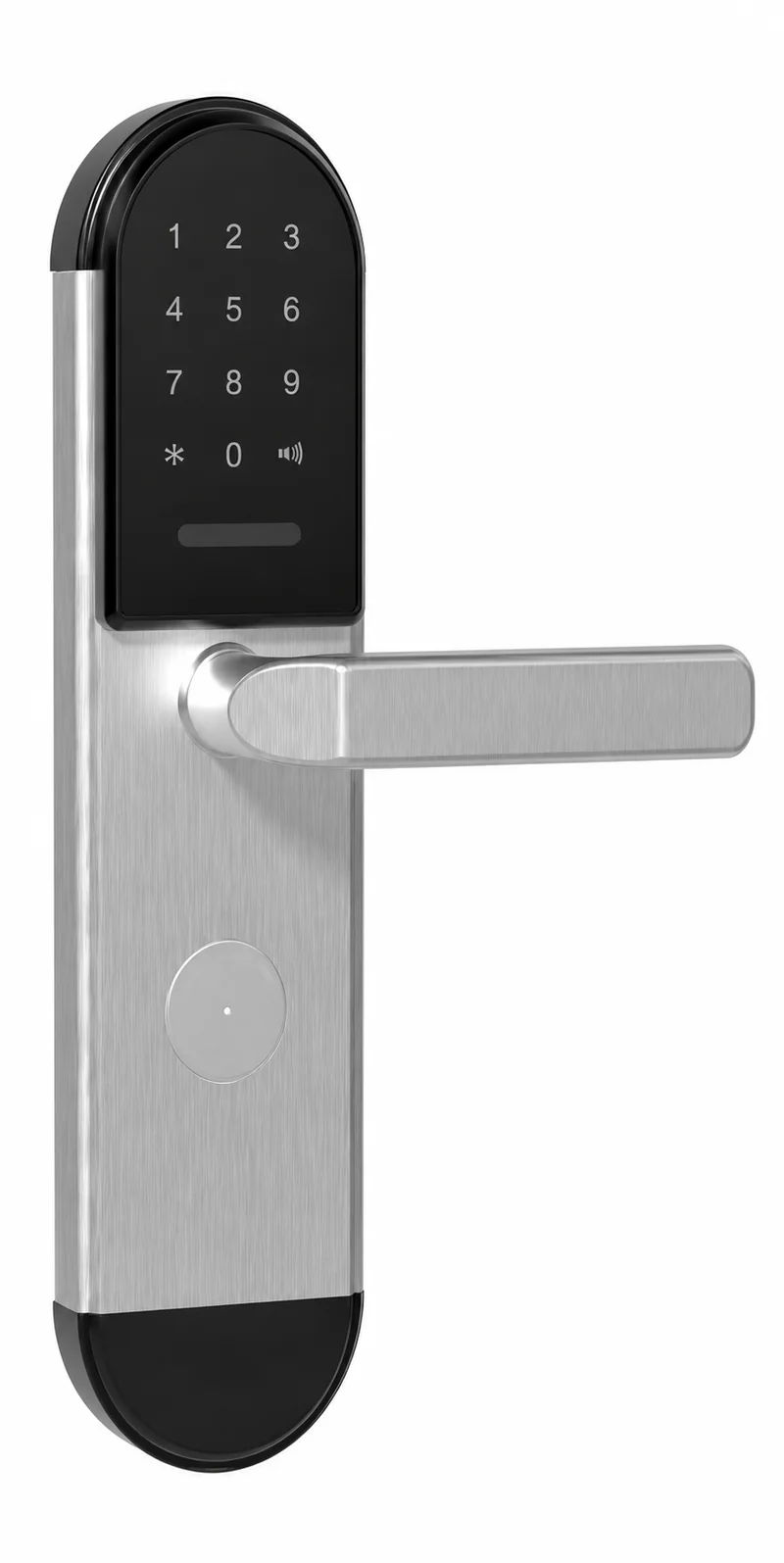 1088Password TTLock Security Door Keypad Lock in Gunmetal Stainless Steel - silver version