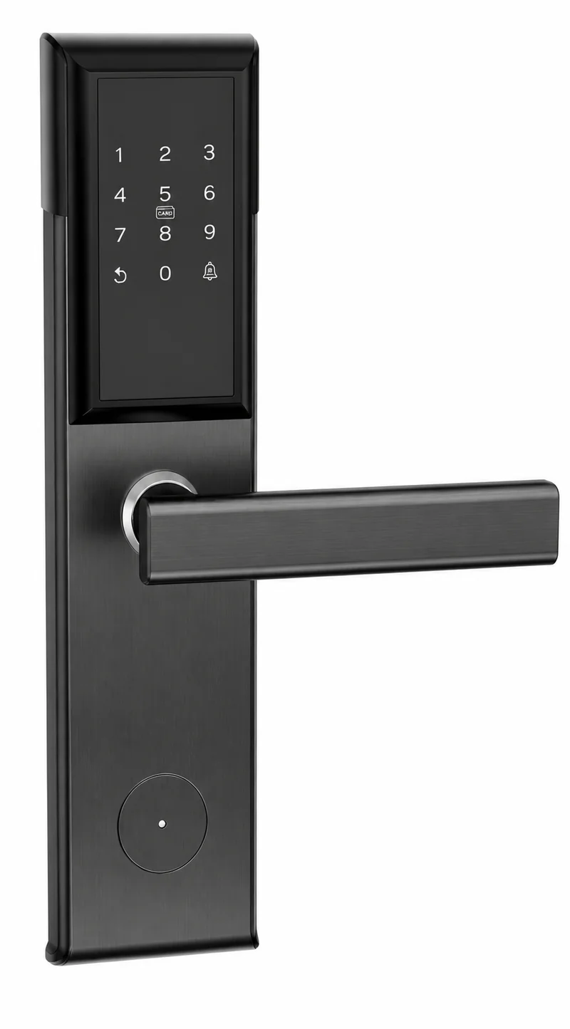 118Password APP-S2 TTLock Voice Hotel Keypad Lock in Gunmetal Stainless Steel