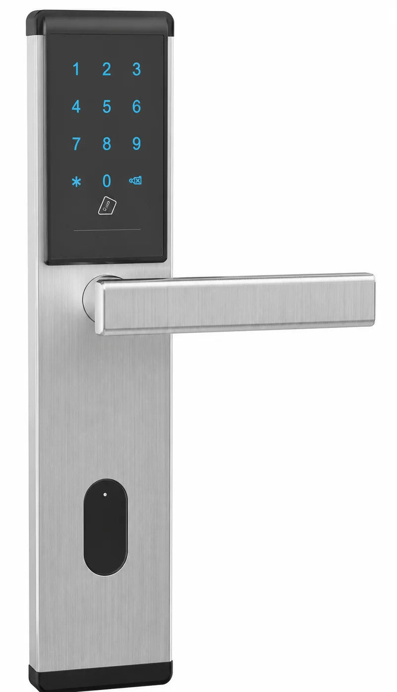 2023Password TTLock Voice Hotel Keypad Lock in Gunmetal - silver version